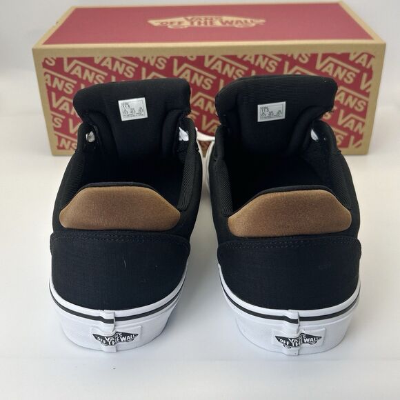 VANS Atwood Deluxe Mens Size 11.5 Woven Black Lace Up Skater Comfort Sneakers - Picture 4 of 6